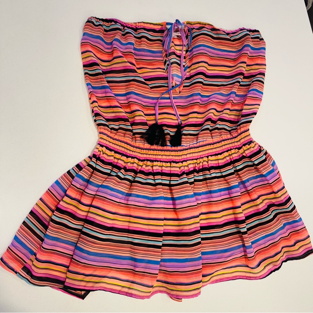 Victoria's Secret Multicolor Striped Swim Coverup